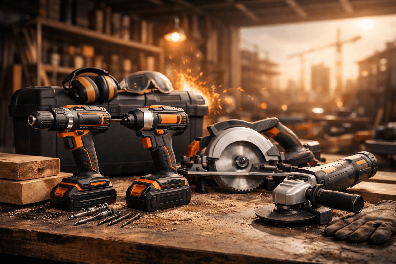 Power tools background
